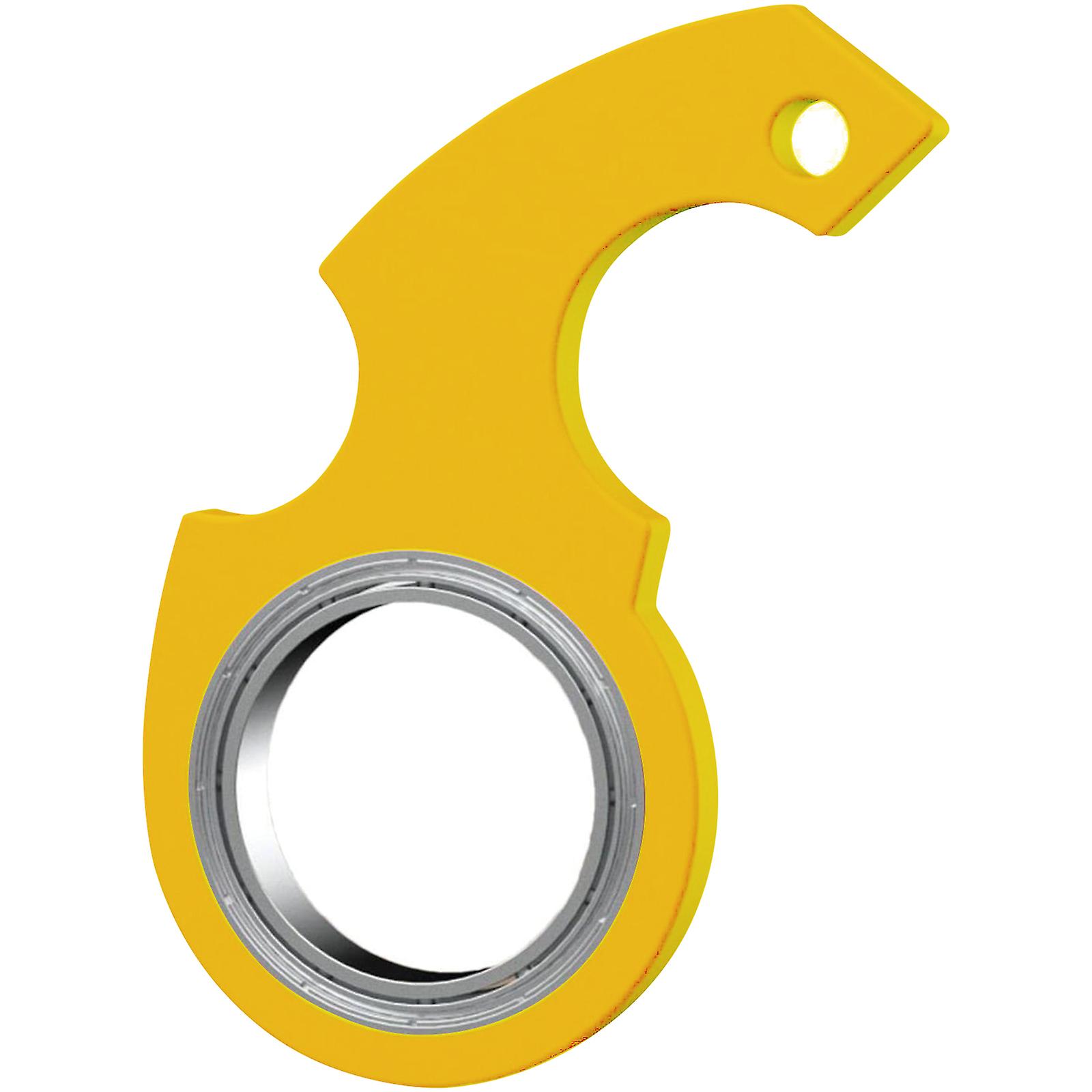 New Hot Portable Fidget Spinner Ring On Keychain For Stress Relief, Improve Concentration And Finger Exercise (red)
