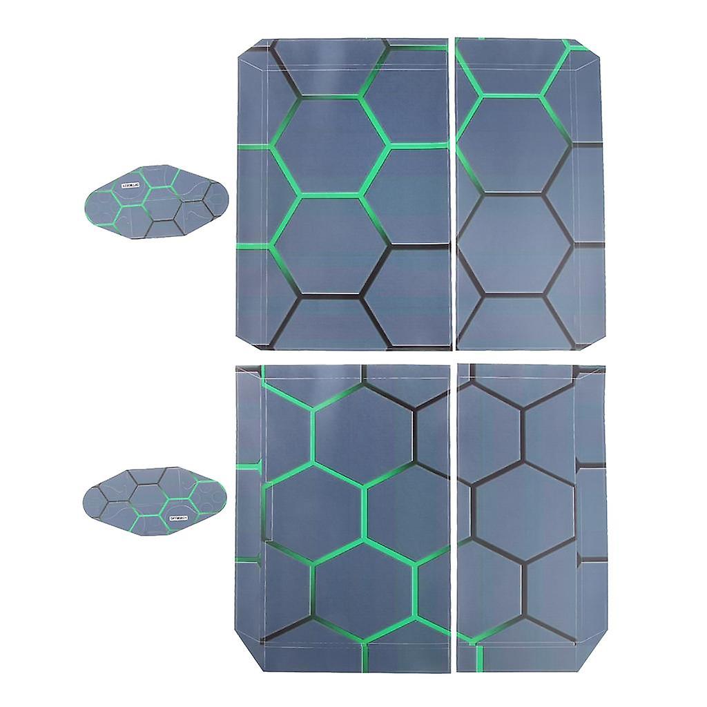 Yellow Tech Skin Sticker For PS4 Playstation 4 Console Controller Decal Set