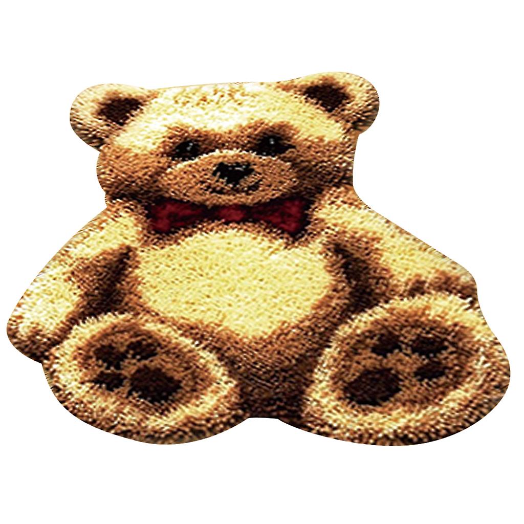 Leksak Björn Spärr Krok Kit Mattor Kudd Hantverk Broderi för nybörjare Brun