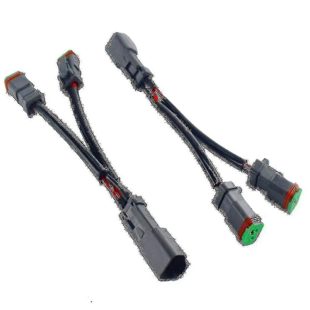 Y-typ leder Deutsch Dt Dtp 2-polig uttagsadapter för Led Pod Work Light Eftermonteringskontakter Ledningar