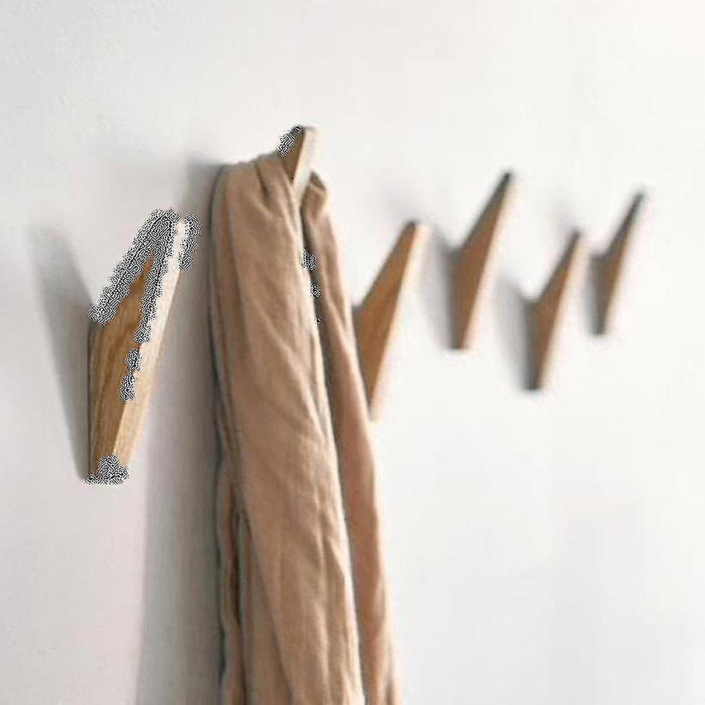 6 Pieces Vintage Wooden Hooks Wooden Hooks 5 Kg Load Capacity, Wall Hooks Bathrobe Hooks Hat Hooks Coat Hooks Multipurpose Hooks Key Hooks