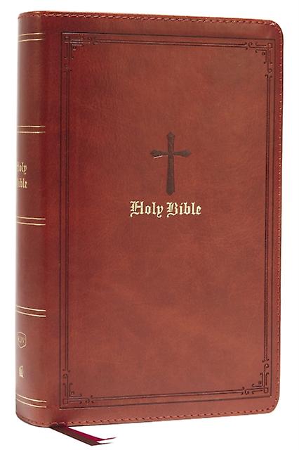 Kjv Holy Bible Large Print Singlecolumn With 43000 Endofverse Cross References B by Thomas Nelson Leather  fine binding Book