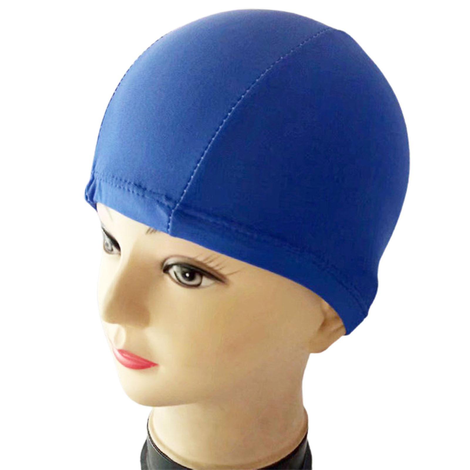 svømmehatt unisex solid farge elastisk ørebeskyttelse badehetter for svømmebasseng