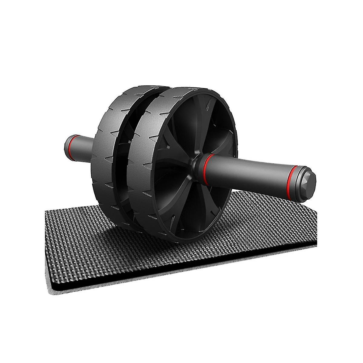 Ab Wheel Roller With Knee Mat For Core Abs Rollout Exercise Double Wheel Set With Dual Fitness Strength Training Modes