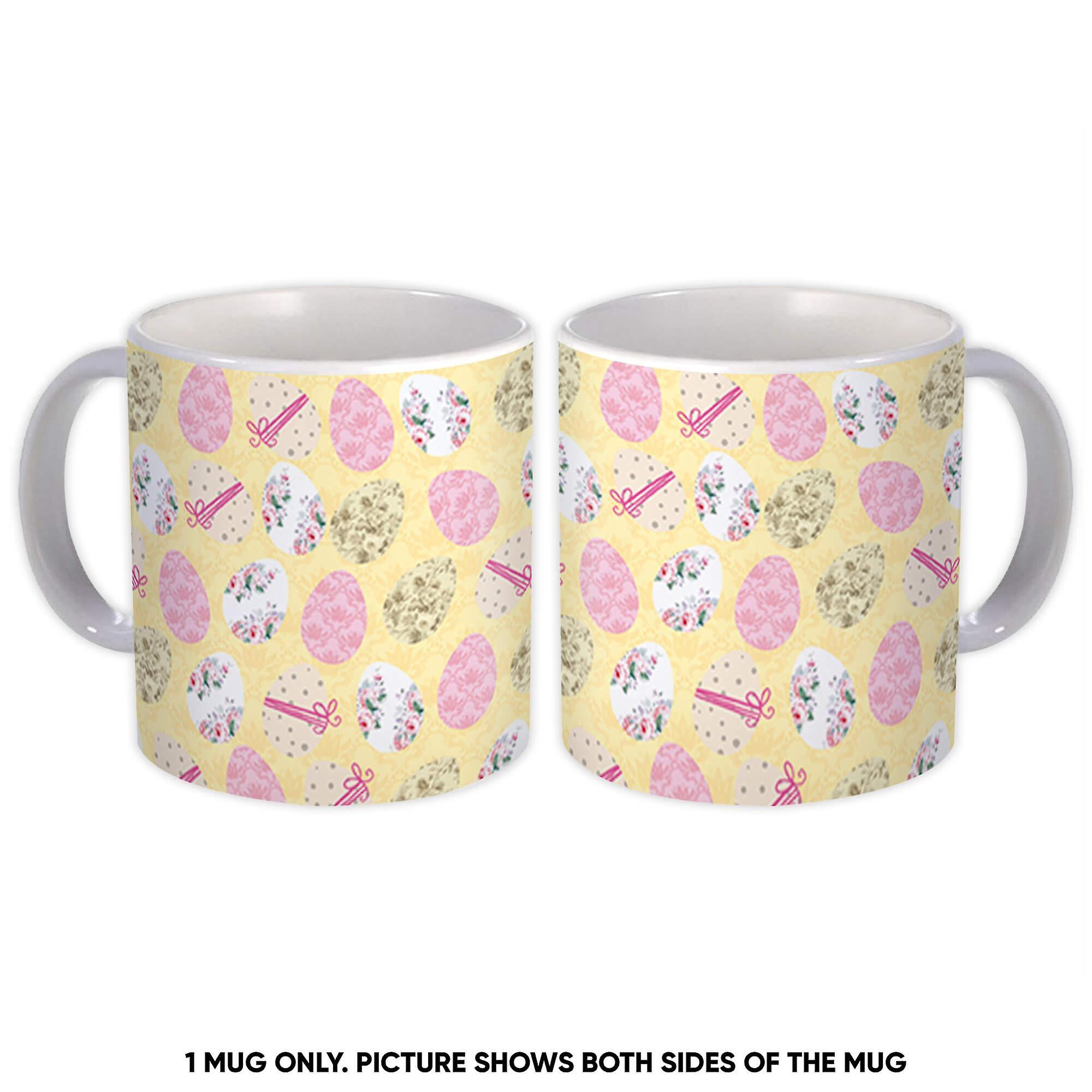 Presentmugg: Mönstrade påskägg våren