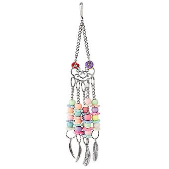 Colorful Metal Acrylic Bird Hanging Swing Parrot Biting Chewing Grinding Feather Toy Accessory