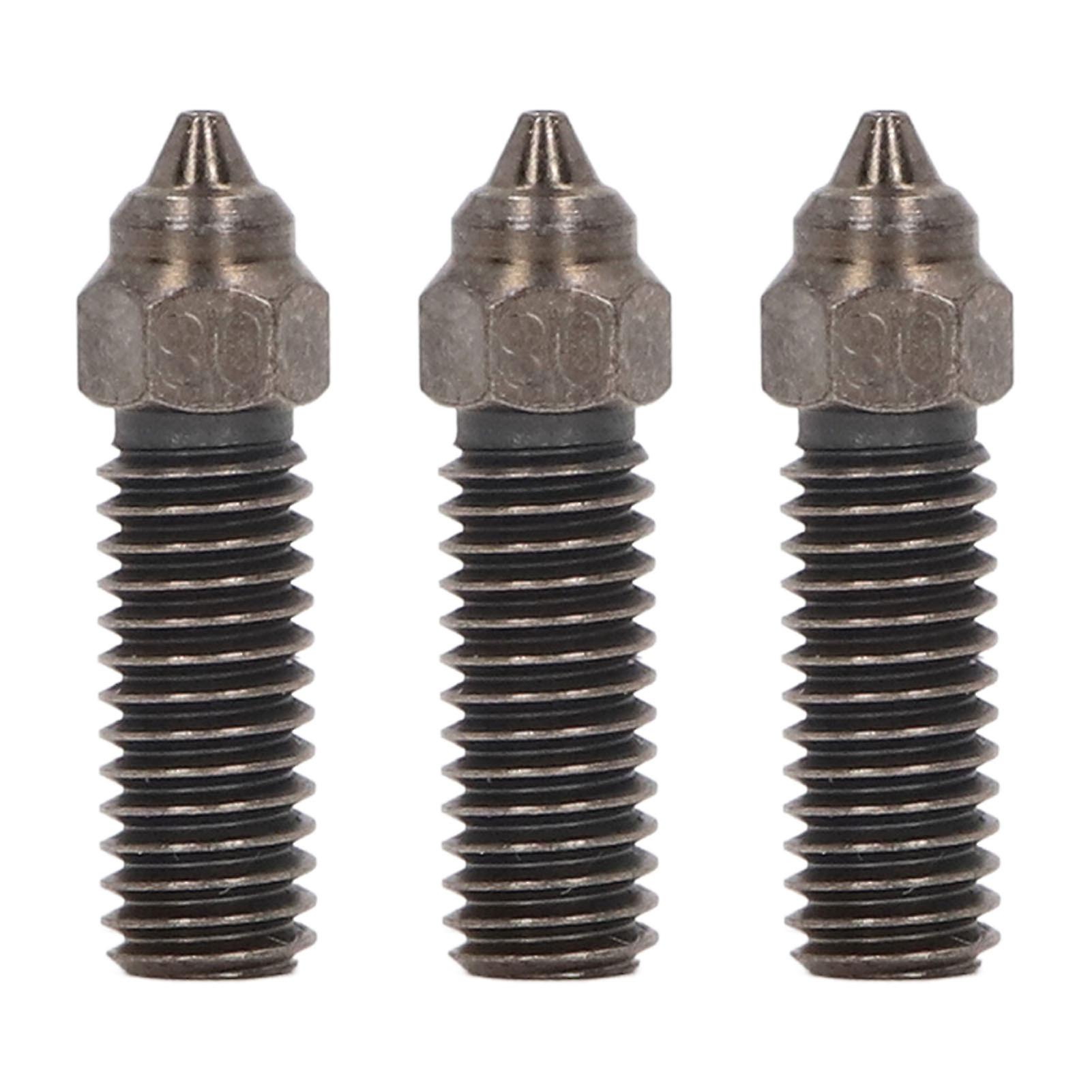 3PCS Hardened Steel Nozzles High Flow Nozzle Kit 3D Printer Extruder Nozzle for Sovol Sv06 Plus 1.75mm Filament