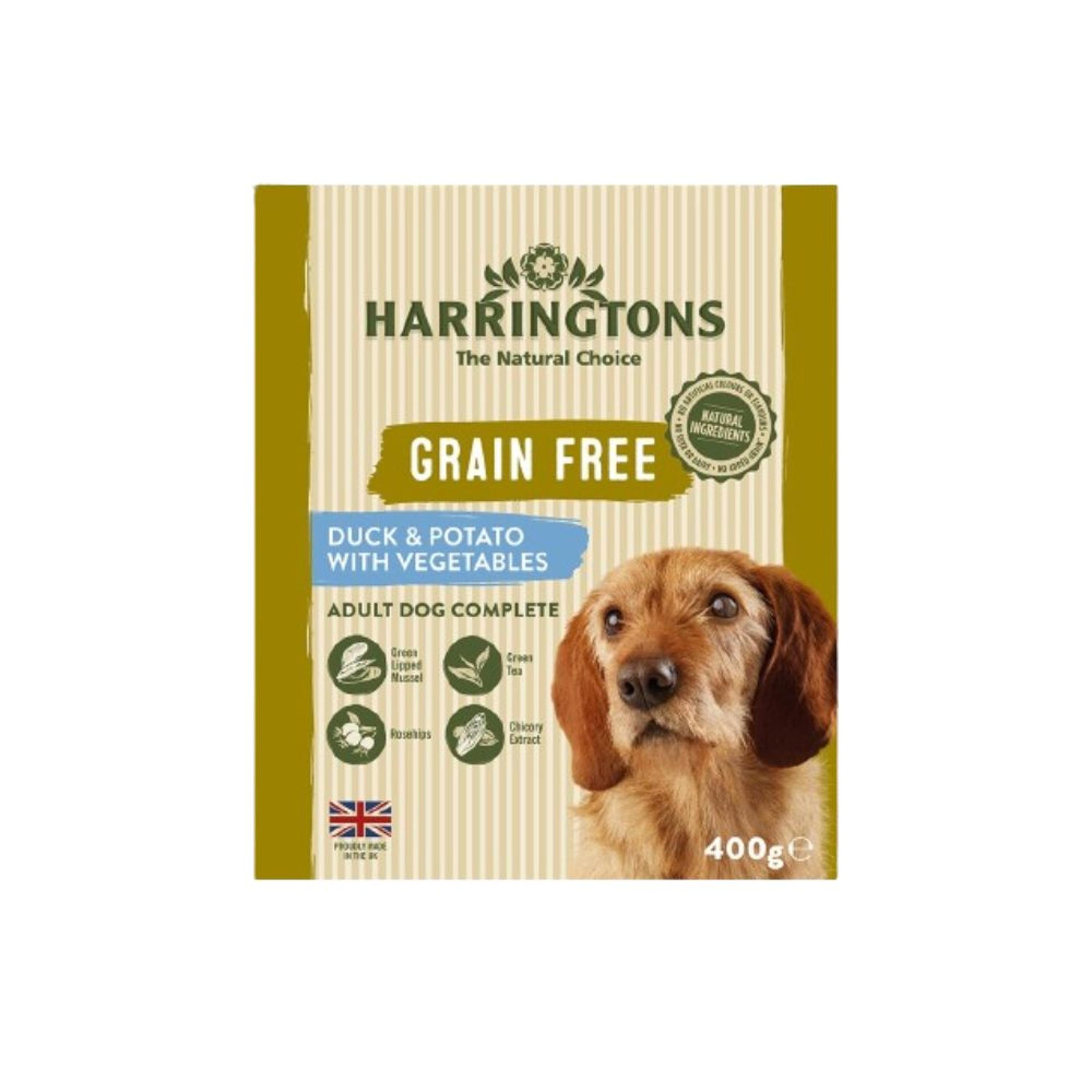Harringtons Complete Wet Dog Food Duck and Potato 100% Natural, 4 x 400g