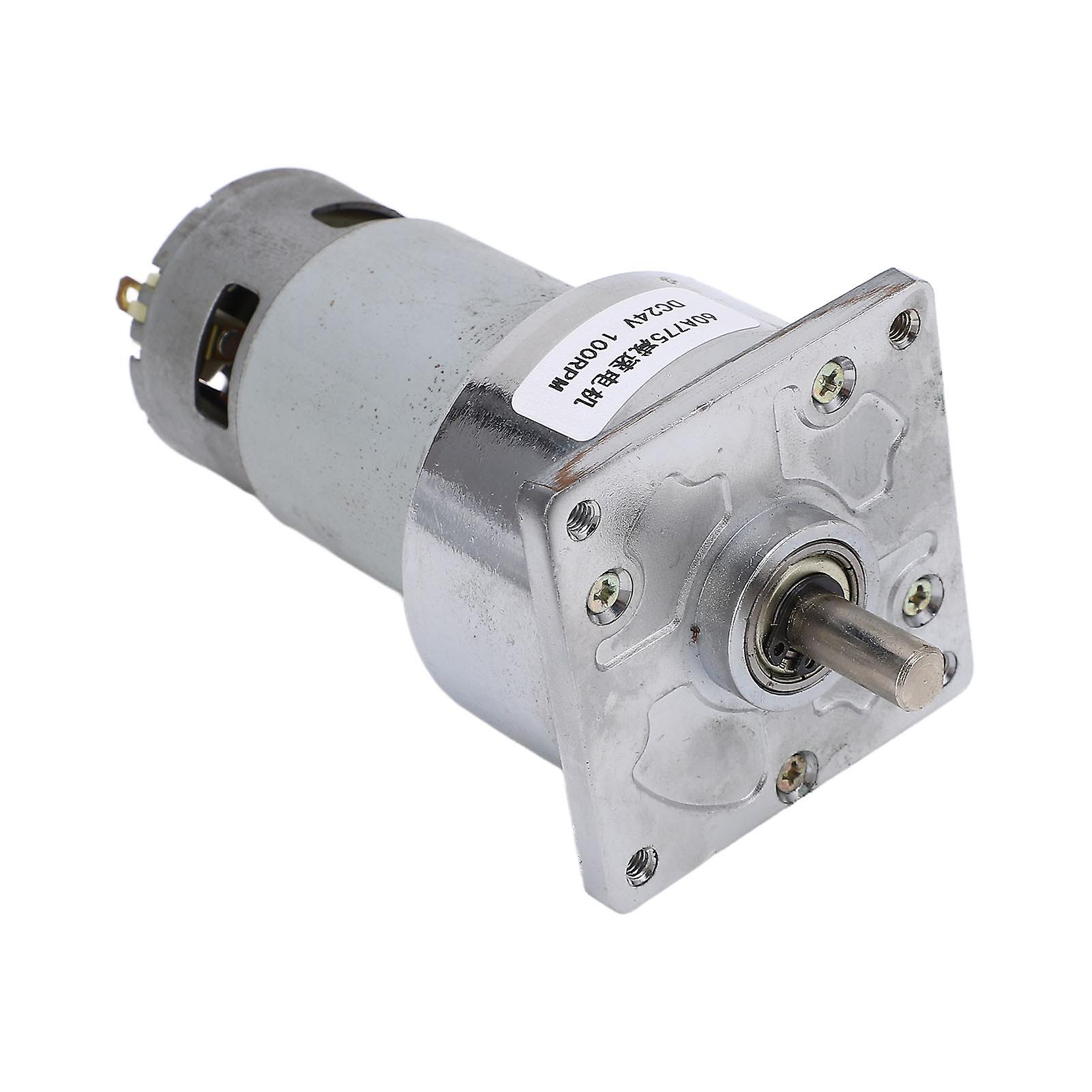 Gear Motor DC 24V 3.8A Speed Reduction Self Locking Reversible Worm Geared Motor for Machine 100RPM 9.6KG·FCM