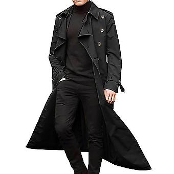 Men Long Trench Coat Lapel Overcoat Jacket Fruugo TR