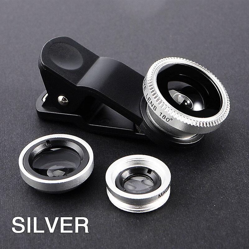 3In1 Fish Eye Lens 0.67x Wide Angle Zoom Fisheye Macro Lenses Camera Kits With Clip Universally Lens For Iphone 13 Xiaomi Huawei