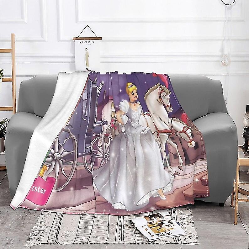 Custom Name Blanket Cinderella Tapestry Personalized Blankets Birthday Gift Customized Diy