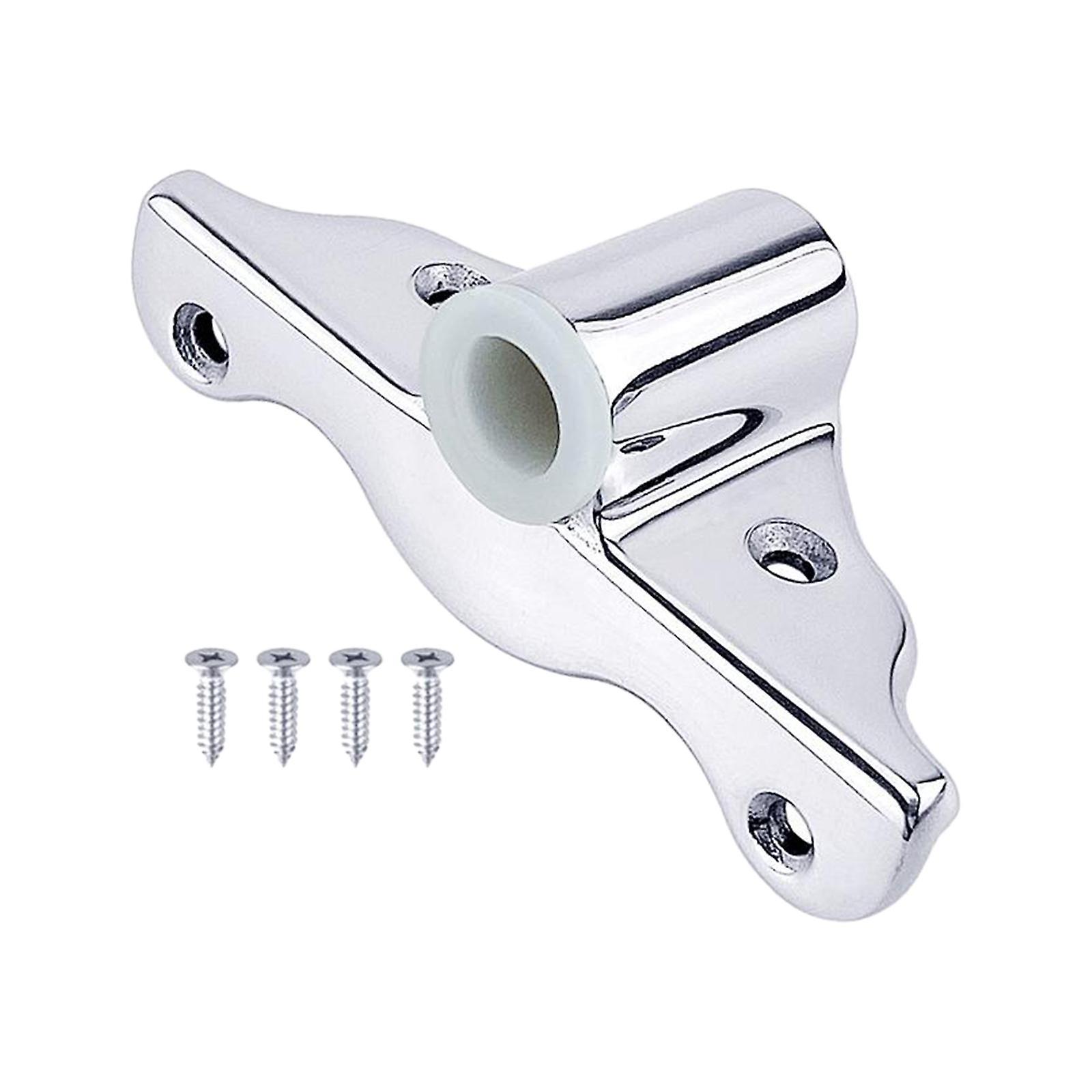Silver Stainless Steel Side Mount Rowlock Socket Support Bracket Oar Rowlock