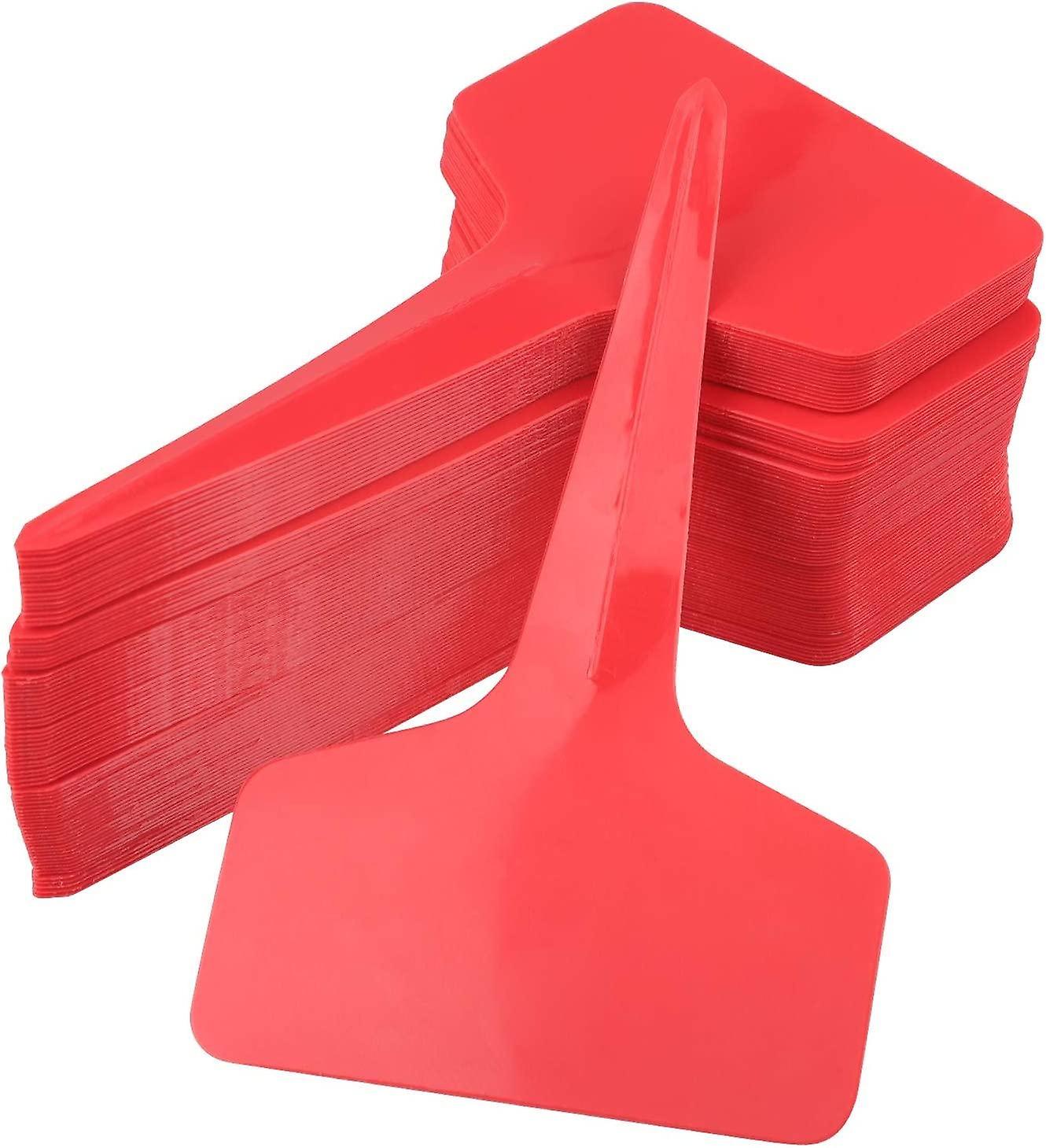 100 Pieces Plant Label Seedling Label Vegetable Garden Planting Waterproof Outdoor Plastic,red,10x6C