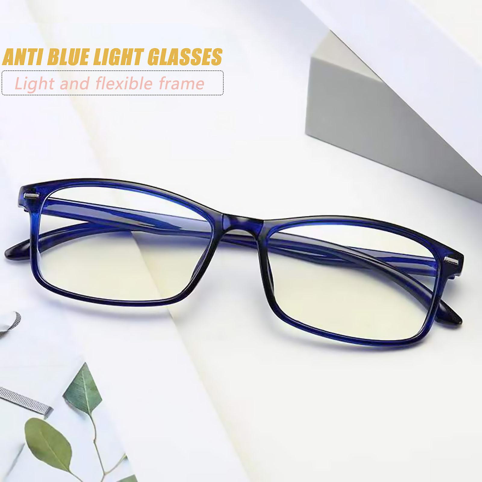 Unisex Classic Computer Glasses Rectangular Rim Blue Light Blocking Eyeglass