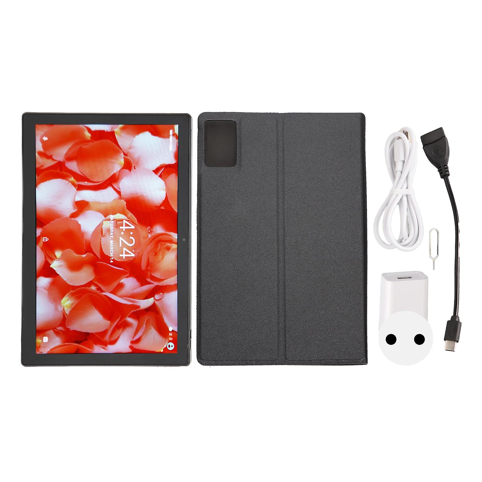 10.1 Inch Tablet with 6GB RAM 128GB ROM Octa Core Dual Camera 4G LTE WiFi Case EU Plug