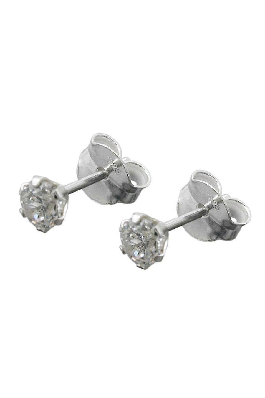 Earring Studs Zirconia White Silver 925 - Gl93410