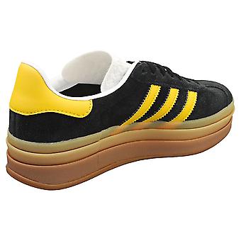 adidas Gazelle Bold W Dam Mode Sneakers i Svart Guld | Fruugo SE