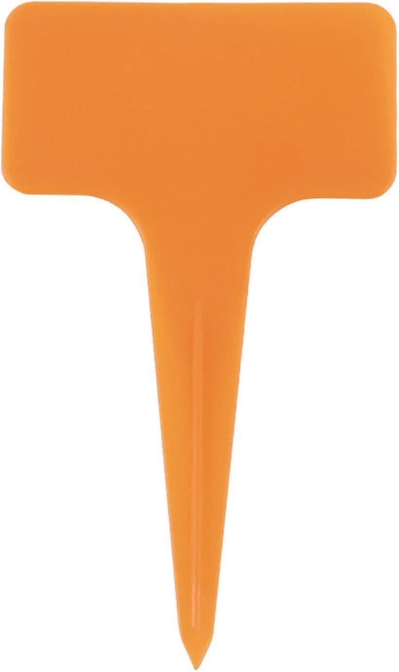 Orange T Shape Garden Plant Classification Tag 20pcs