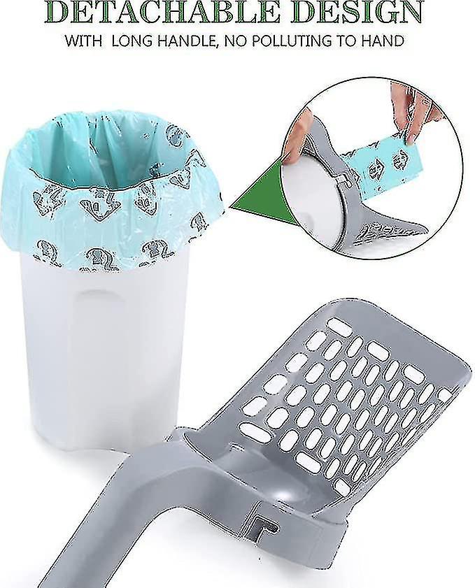 Premium Cat Litter Scoop With 90 Count Refill Bags, Integrated ... - Cat Litter Bags With Built In Scoop