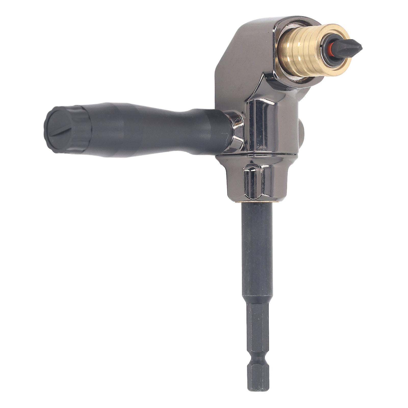 Drill Adapter, Right Angle Drill Attachment Chrome Vanadium Alloy Steel 90 Degrees Electric Drill Attachment with Handle