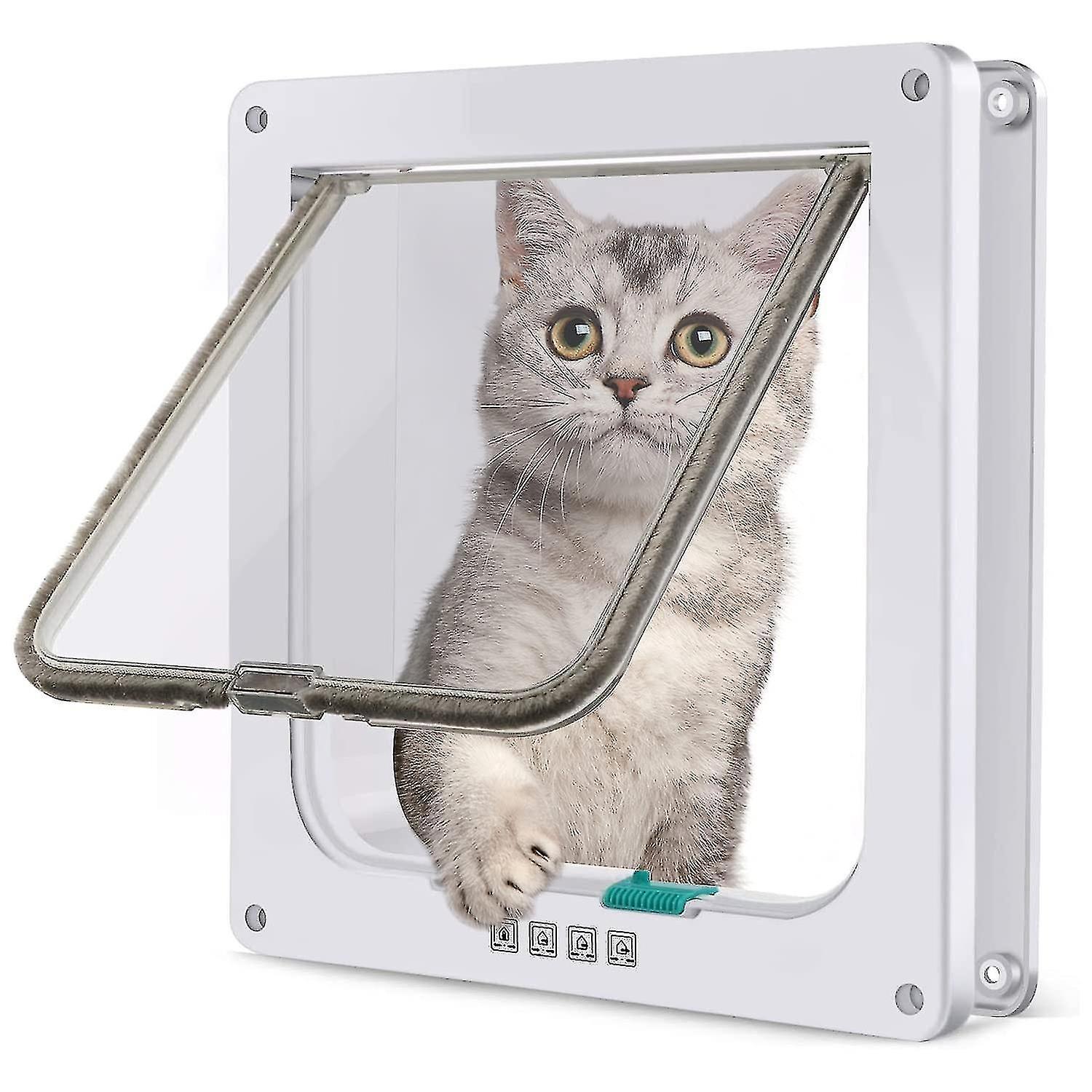 Cat Door Small Pet Entry And Exit Security Gate On Doors And Windows White S