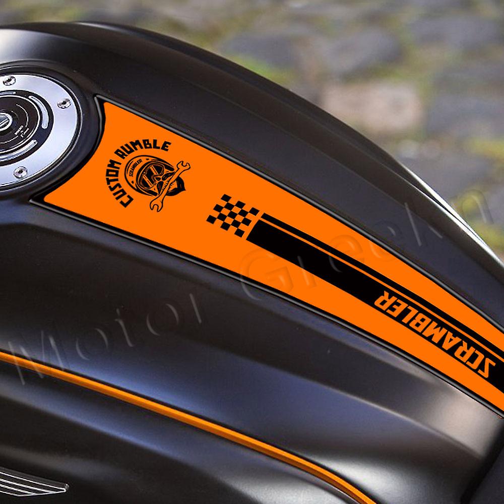 Autocollant De Protection 3D Pour Réservoir De Moto - Pour Honda XL125, XL250, XL1000 Varadero - Couleur Orange