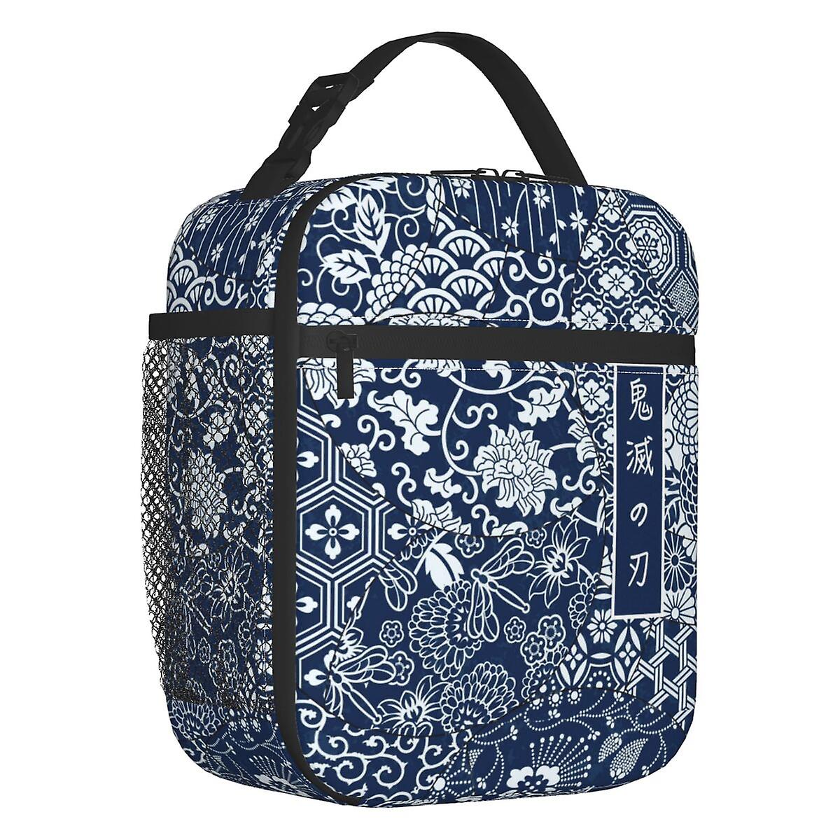 Anime Manga Tanjiro Αφίσα Μονωμένη τσάντα μεσημεριανού γεύματος Γυναίκες Demon Slayer Kimetsu No Yaiba Cooler Thermal Lunch Box Παιδιά Μαθητές