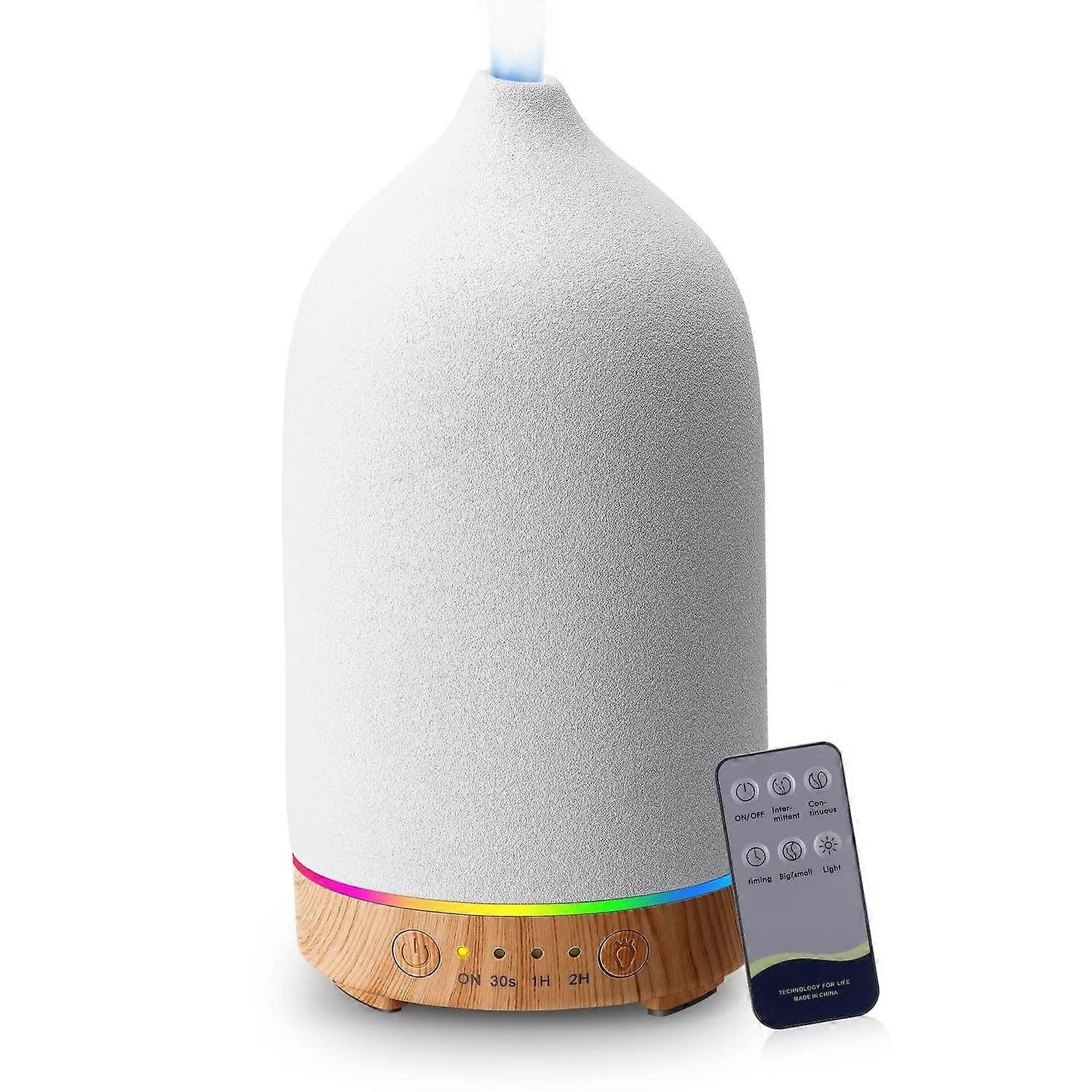 Version Ceramic Dual Control Powerful Mist Aroma Diffuser with Remote Control and Auto Shut