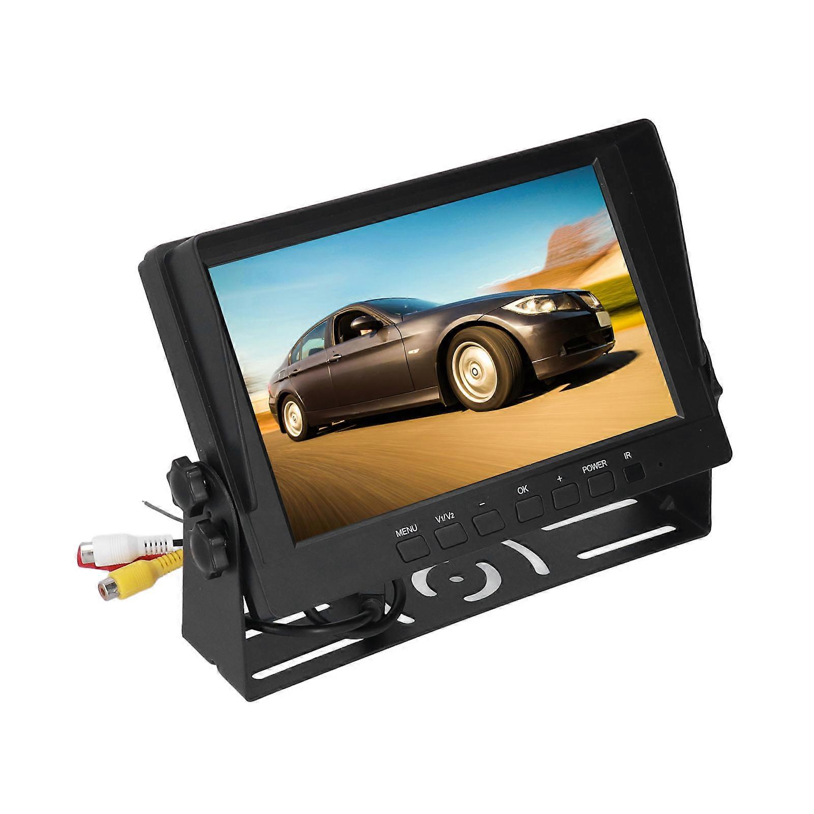 IPS Rear View Monitor HD Full View 2Video Input Sunshade Design for Trucks Harvesters E2U111