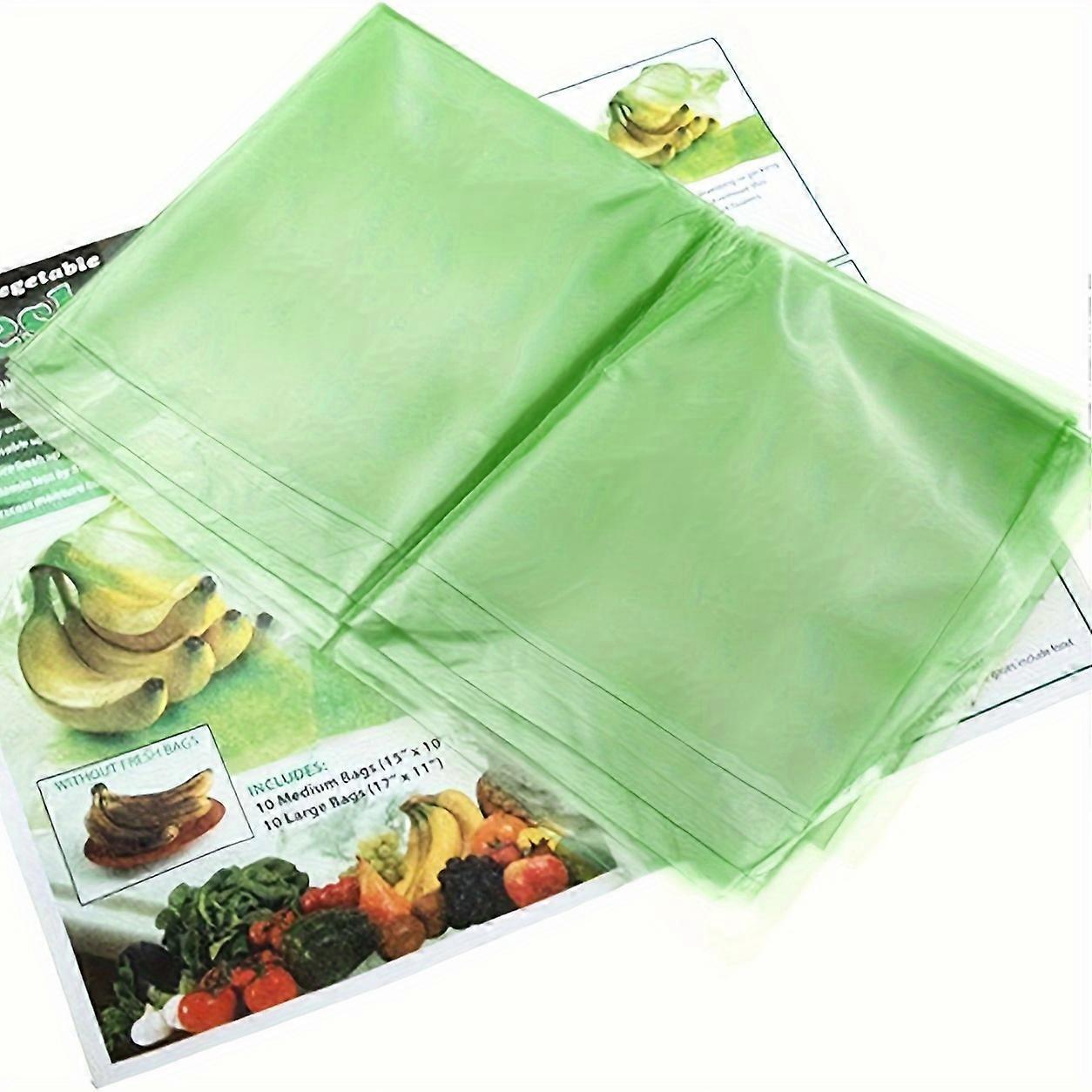 20pcs Premium Freshness Saver Bags - Στεγανές, επαναχρησιμοποιήσιμες και αναπνεύσιμες ορθογώνιες σακούλες PET για αποθήκευση, διατήρηση φρούτων, λαχανικών και κομμένων λουλουδιών