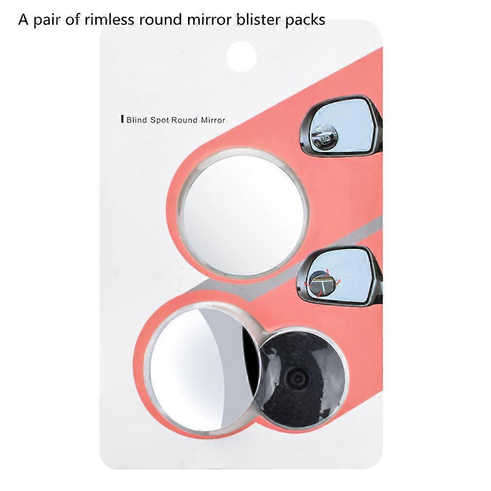 Car Rearview Mirror Hd Boundless Small Round Mirror Glass 360 Degree Adjustable Blind Spot Mirror Reversing Wide Angle Mirror
