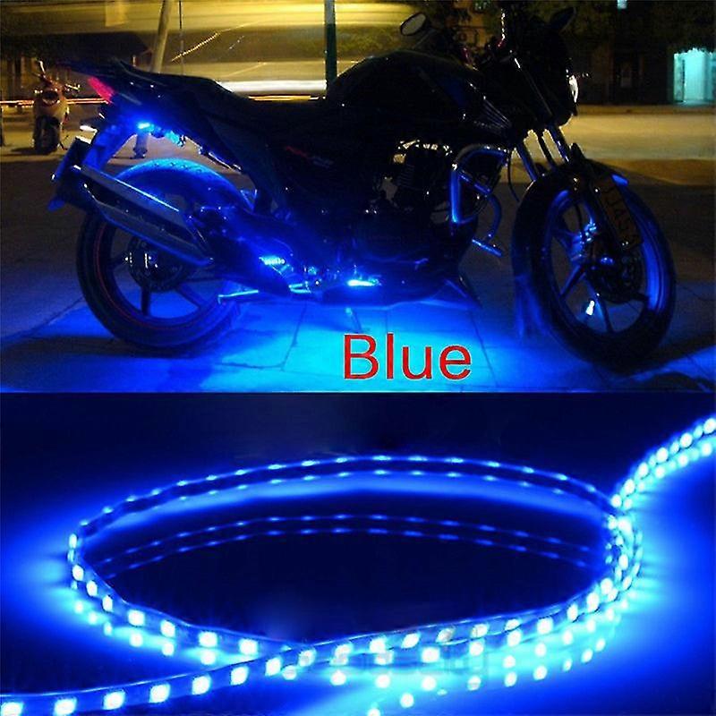Exquisite 6pcs Waterproof 12v Motor Led Strip Smd Underbody Decorative Strip Light For Car Motorcycle Beautiful Decorative Soft Lights Blue