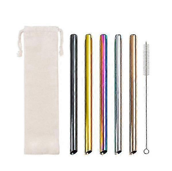 Wiederverwendbare Milchtee-Strohhalme im 5er-Pack