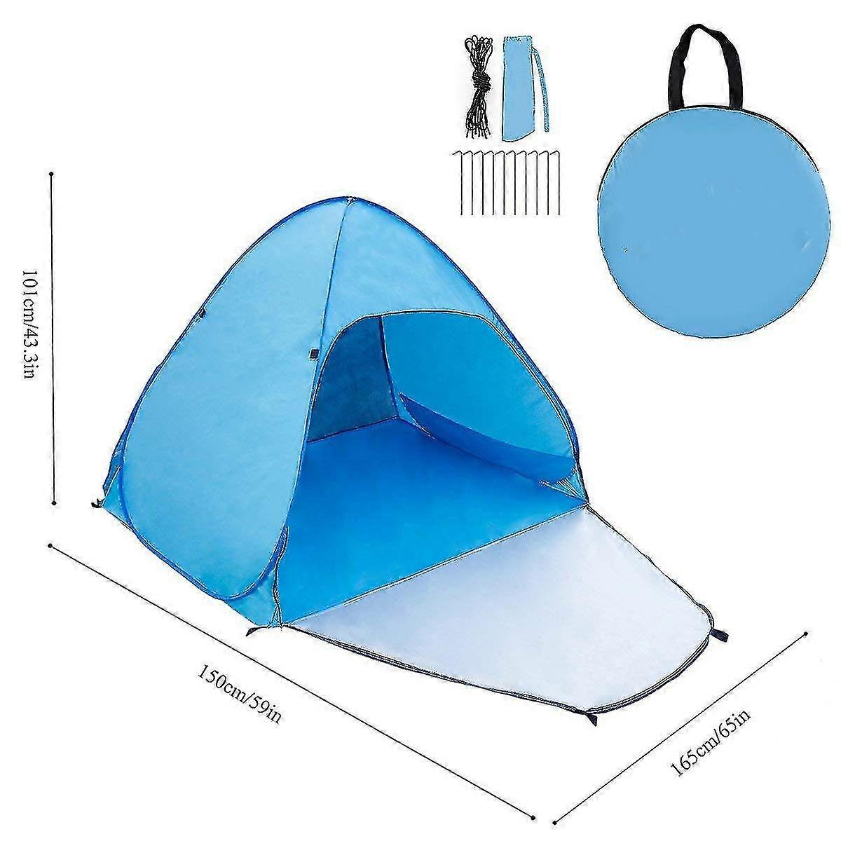 خيمة شاطئ خالية من التركيب ، خيمة شاطئ مفتوحة في الهواء الطلق ، خيمة تخييم محمولة ، خيمة ظلة