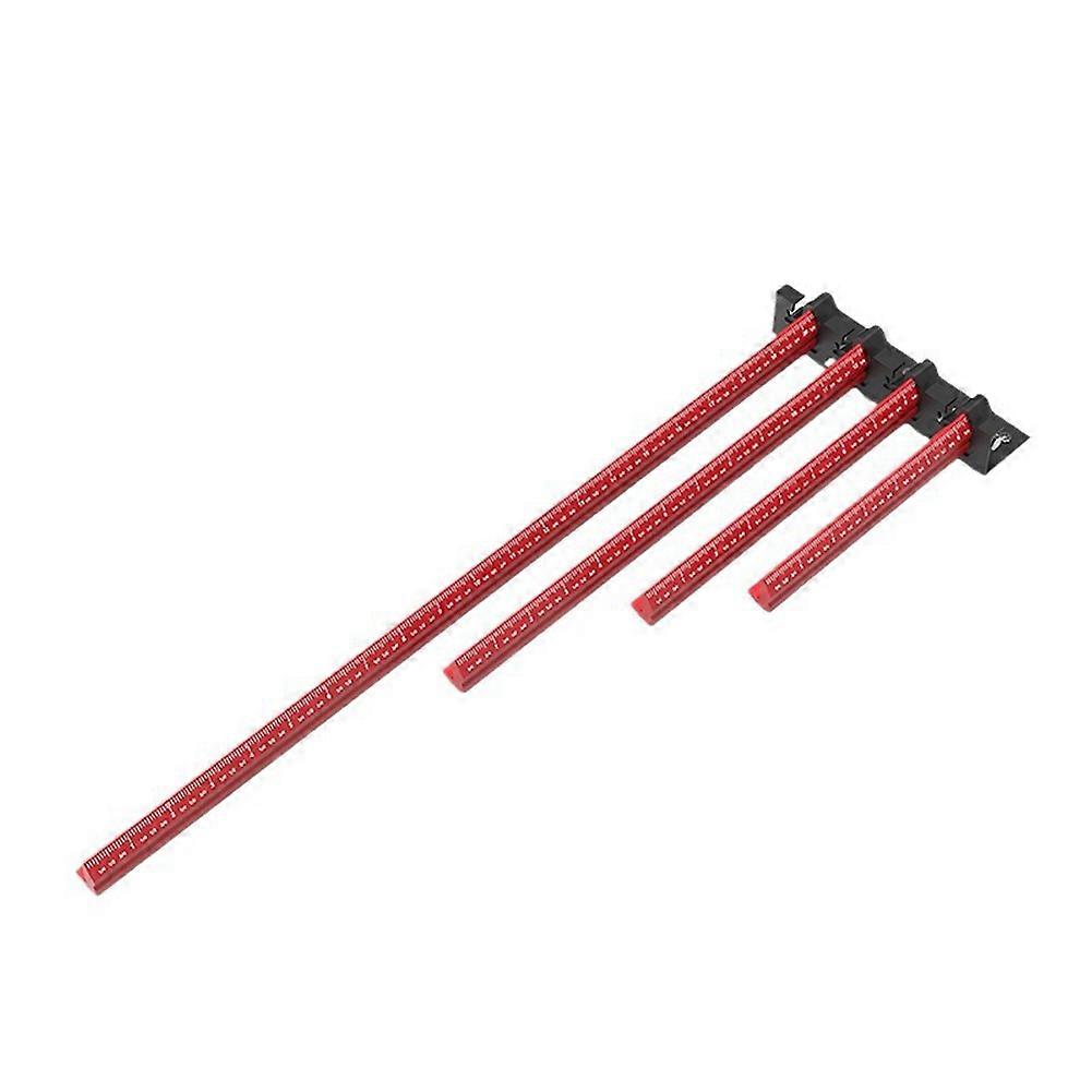 4Pcs V-Type Inch Woodworking Line Drawing Ruler Parallel/Vertical Scribing Ruler Aluminum Alloy Mea