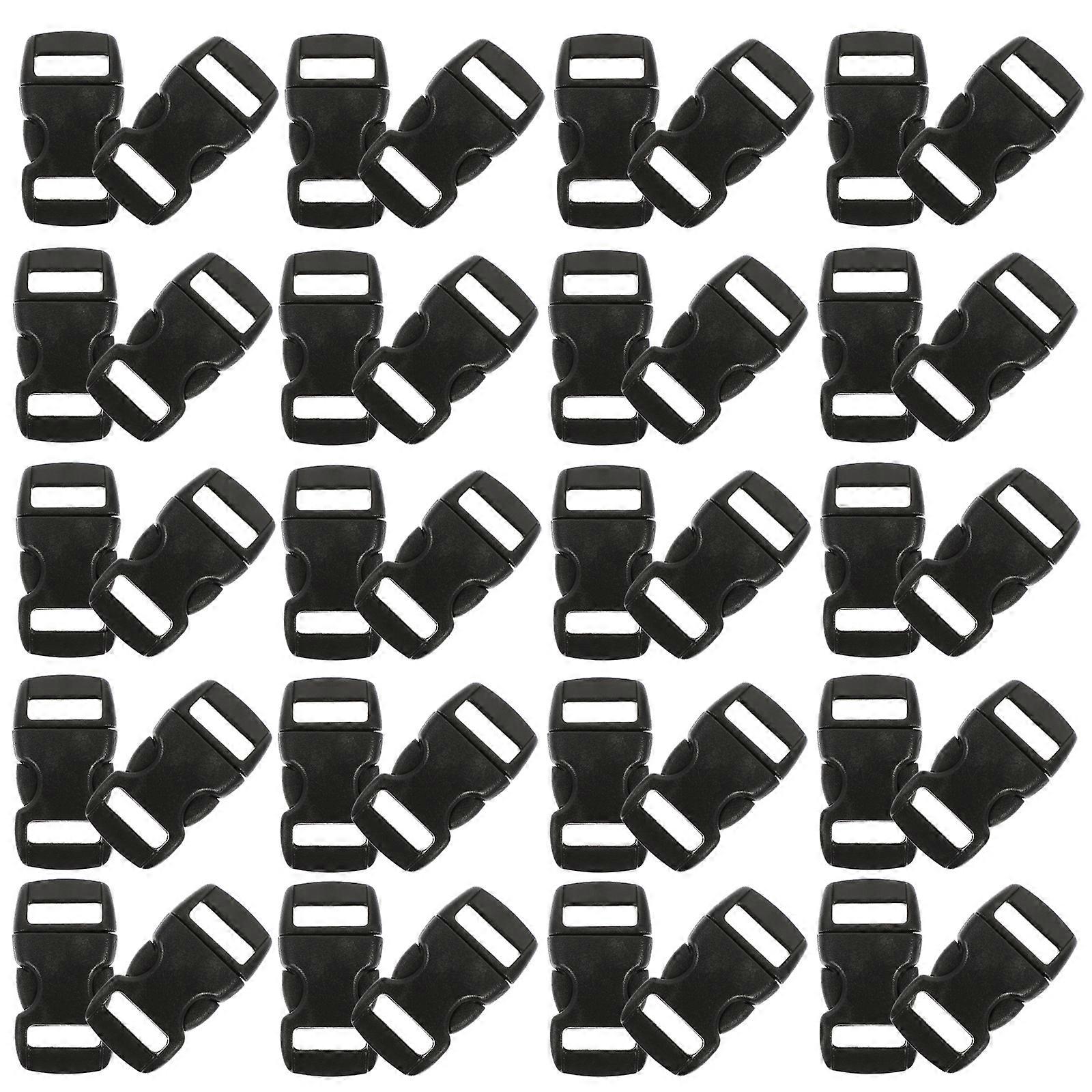 100Pcs Adjustable Buckles Side Release Buckles Multi-function Plastic Buckles Supplies