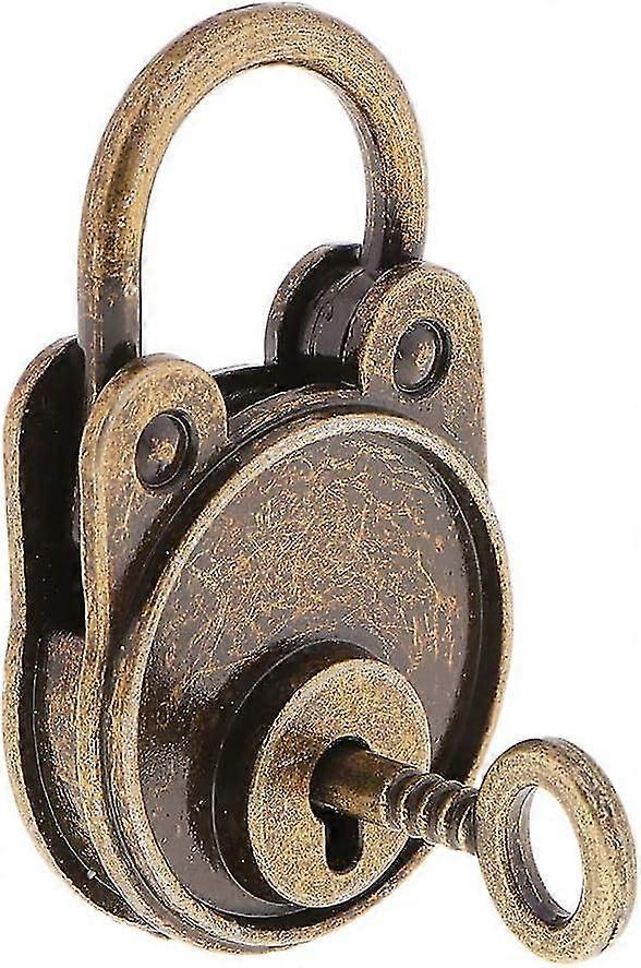 Vintage Chinese Old Antique Style Carved Bear Pattern Padlock Locks with Keys -