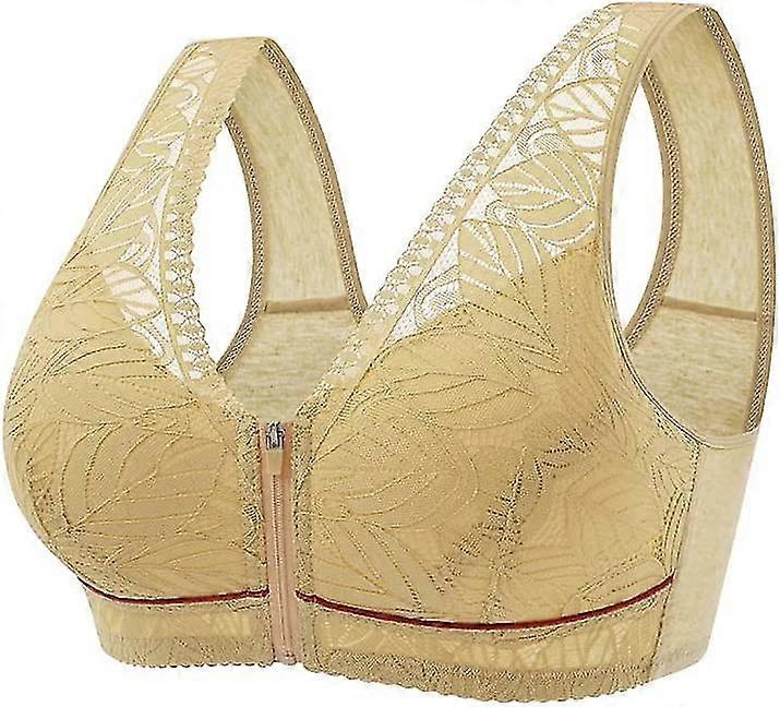 Camilace Comfort Wireless Front Close Bra, Women's Plus Size Breathable Soft Cup Bras