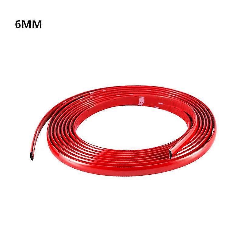 3M /5M DIY Car Bumper Self-adhesive red Decorative Strip Thickened PVC Material To Prevent Body Scratches Decorate Car Accessory
