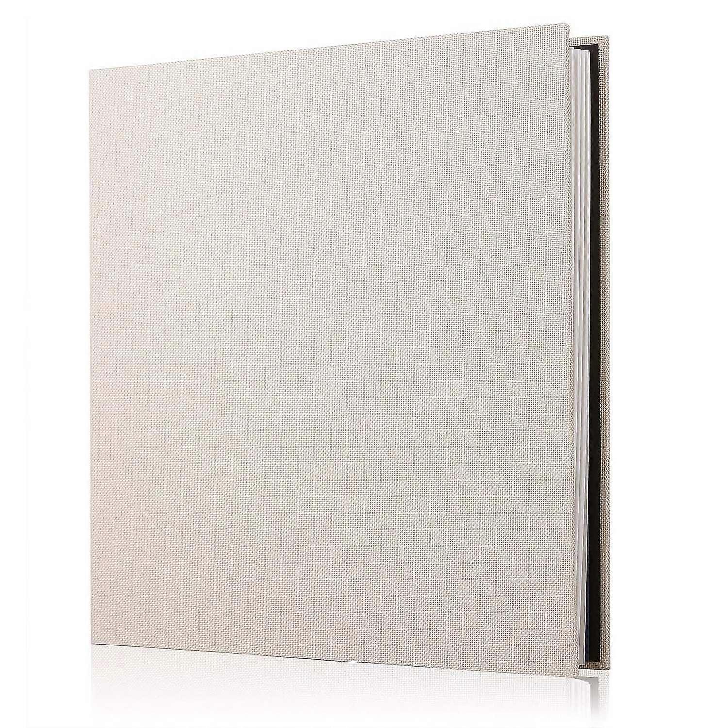 Photo Album Scrapbook Linen DIY Memory Book Thick Pages with Protective Film Save Images Permanentl