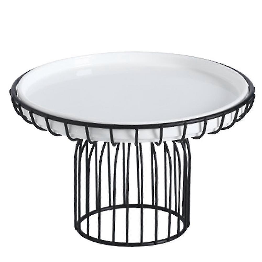Ceramic Cake Dessert Rack, High Round Cake Metal Rack, A