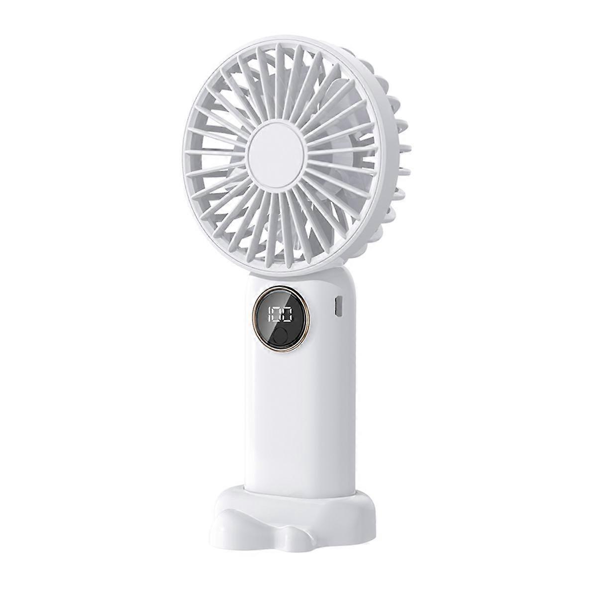 V12 Handheld Fan with Stand Base 5-Speed Mini Portable Multifunction Convenient Office for Students