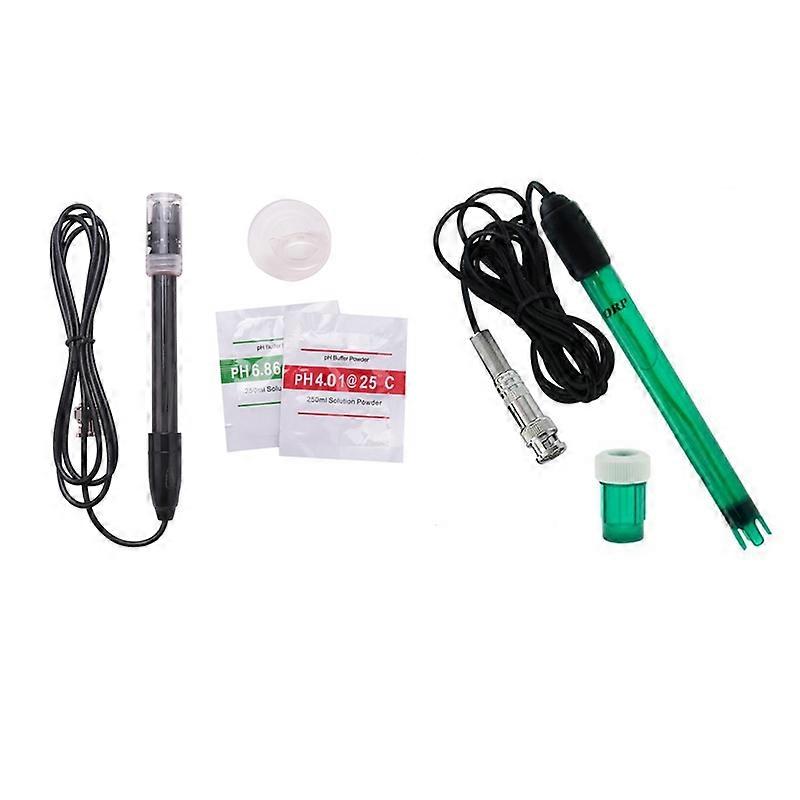 1 Pcs Ph-201 Electrode Electrode Sensor Connector Probe & 1 Pcs ORP-1 ORP Redox Electrode Connector Replacement Probe