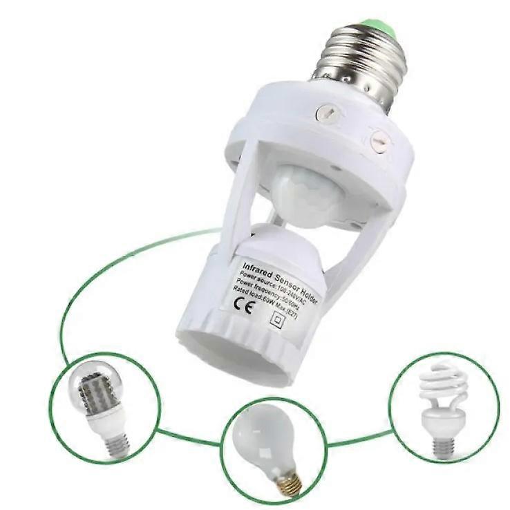 PIR Motion Sensor Bulb Holder Spiral Mount Universal Bulb Supported