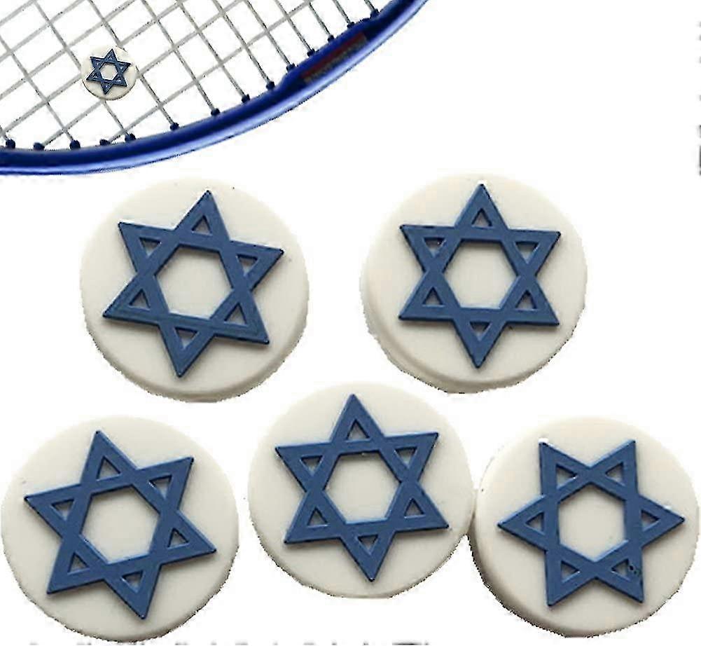 5 Pcs Tennis Racket Vibration Dampener Israel Flag designs Racket String Great Tennis Gift