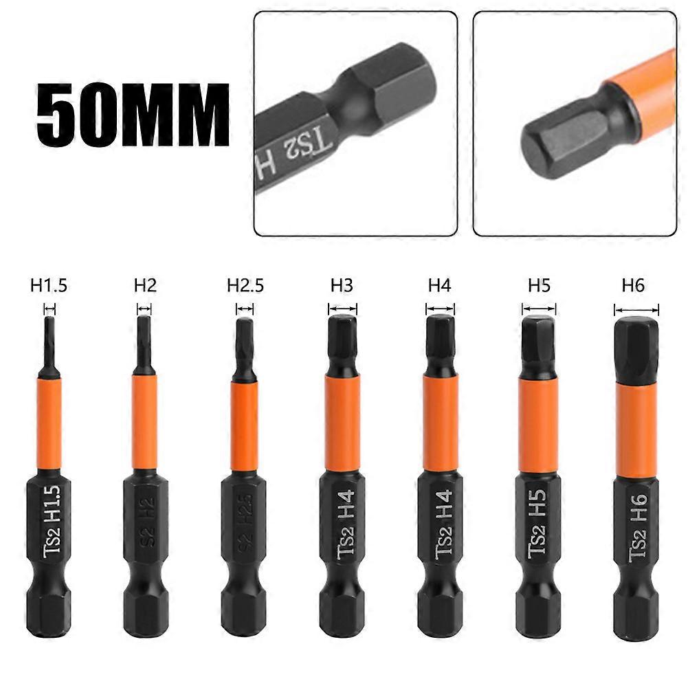 1pc Magnetic Hex Head Wrench Drill Bit Quick Change Impact Driver Power Drill Length 50mm 1/4 Shank Screwdriver Bit H15-H6