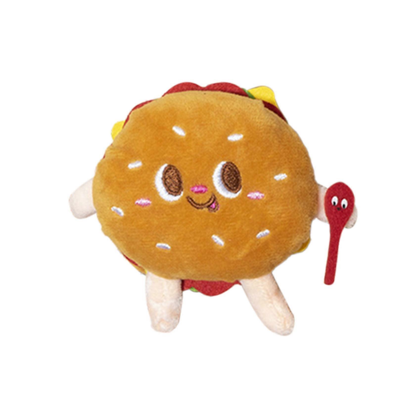 Burger Catnip Cat Toy Bite Resistant Funny Cat Teaser Toy Interactive Pets Supplies for Indoor Outdoor