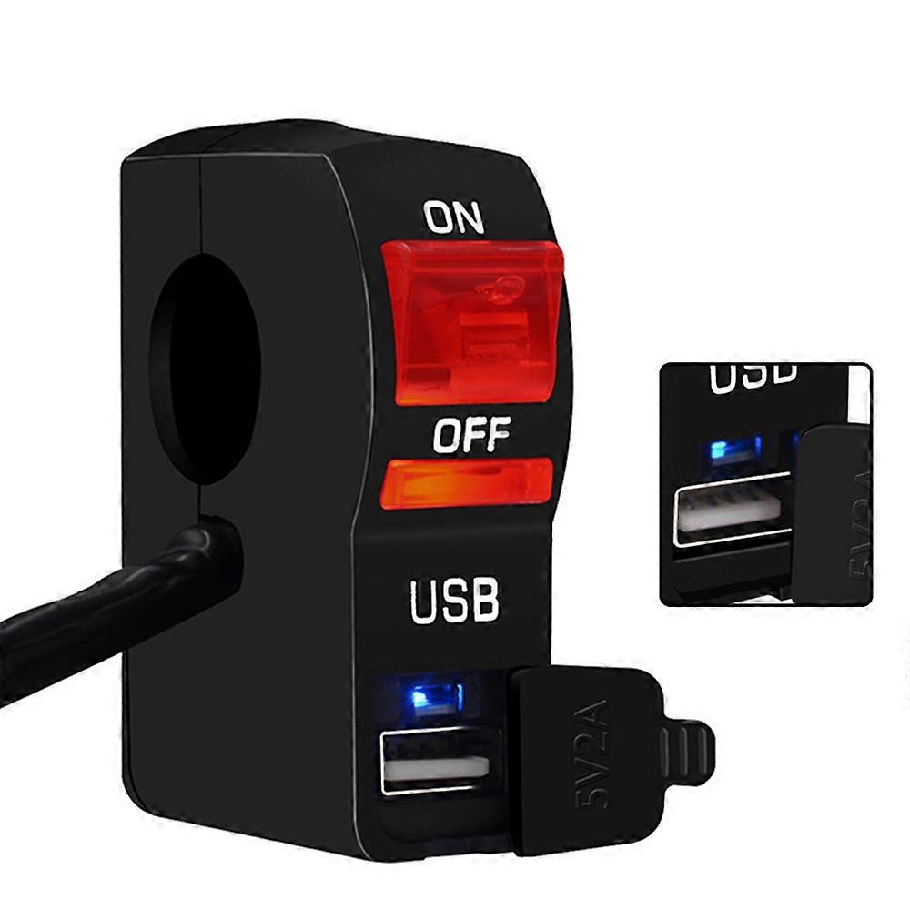 12V USB Charging Headlight Switch Saving Installation Space Power Supply GPS Car Refrigerator