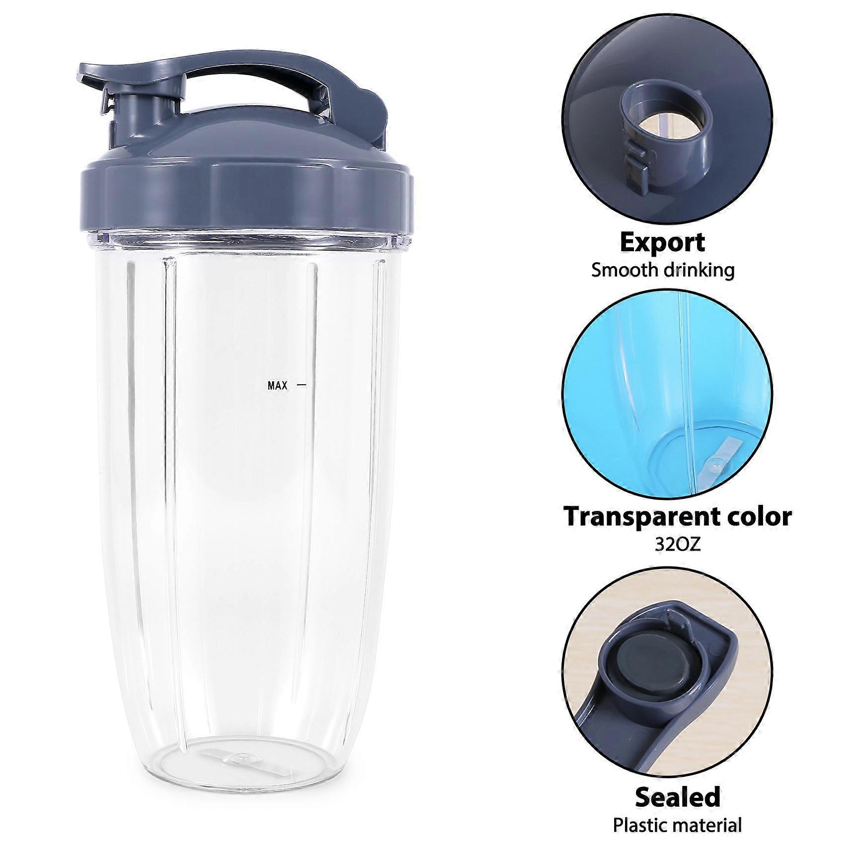 24oz Blender Replacement Parts For Ninja Blender BN750UK BN800UK BN495UK CB350UK CB150UK CB100UK, 2pcs Cups With Sleeves Compatible With Ninja